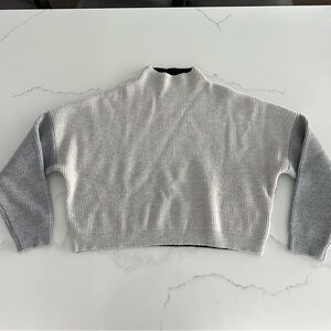 Gab & Kate Black and Grey Mock Neck Sweater